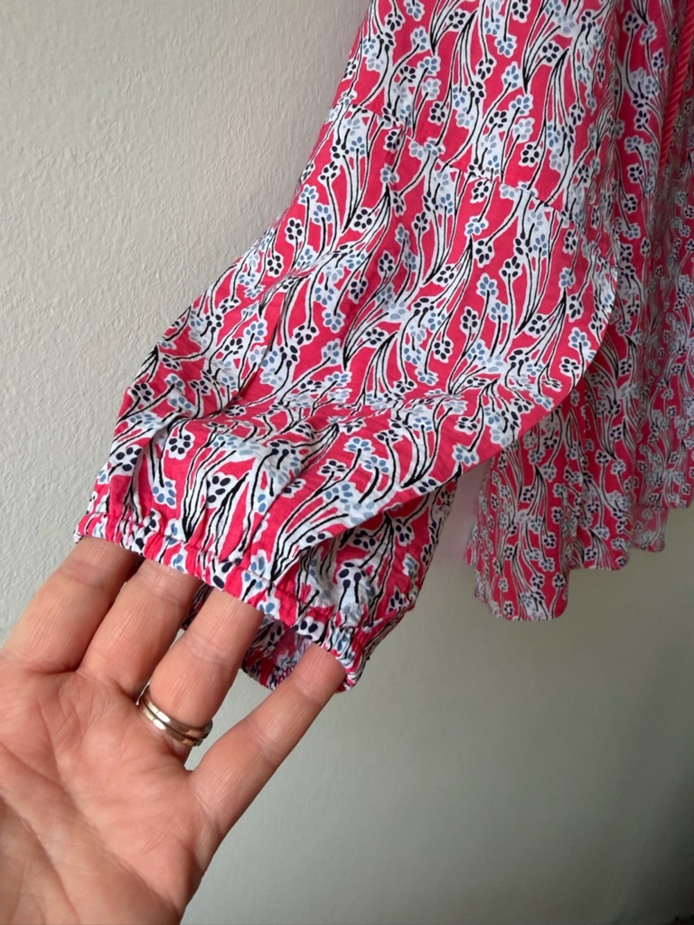 Lane Bryant floral tie neck blouse - Picture 2 of 6